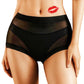 Naadloos High-Waist Ondergoed met Transparant Mesh en Buikcontrole