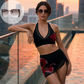🌺Hálós bikini set s volánky a šňůrkami