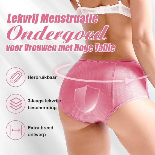 Lekvrij Menstruatieondergoed met Hoge Taille