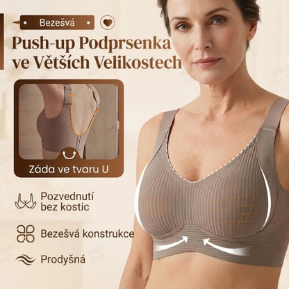 🔥👙Zpevněte povislá prsa bez kostic – bezešvá push-up podprsenka. Na dobírku!