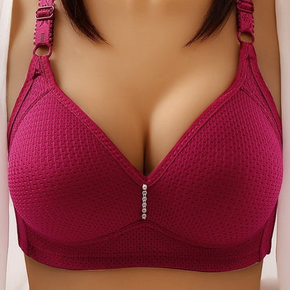 🎉 ČASOVĚ OMEZENÁ NABÍDKA 50% SLEVA! 💕 Pohodlná podprsenka bez drátků pro větší velikosti – bezešvá nylon-spandex, proti prověšení a prodyšná 👙