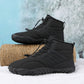 Warme barefoot winterboots met brede neus