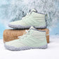 Warme barefoot winterboots met brede neus