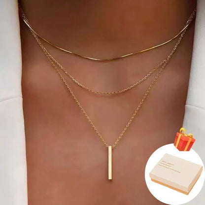 Gelaagde Ketting met Minimalistische Hanger