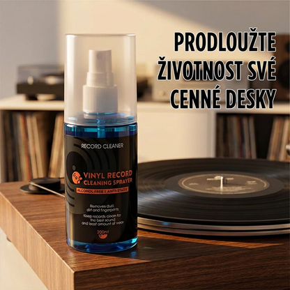 Odstraňte prach a šum z vašich desek – protistatický čisticí sprej na vinyl. Na dobírku! 🎵