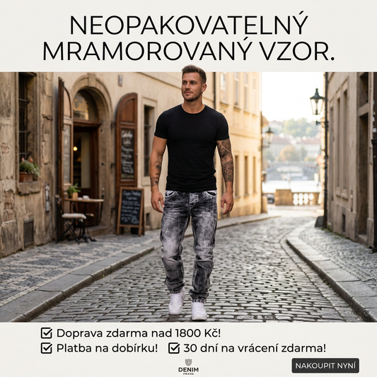 Pánská móda: kreativní, elastické džíny