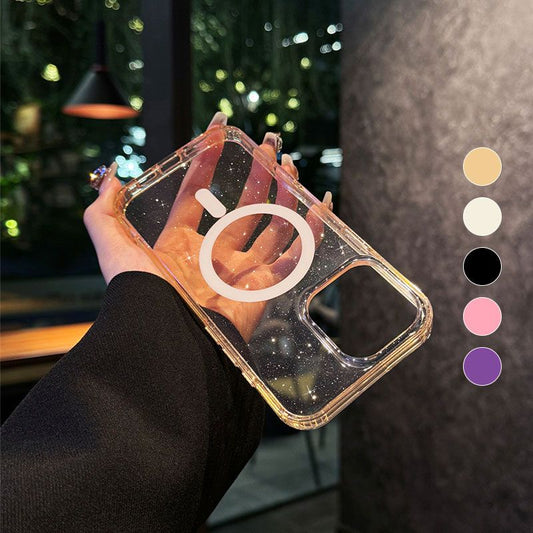 📱 SPARKLING MAGNETIC CLEAR PHONE CASE - WSPARCIE DLA BEZPRZEWODOWEGO ŁADOWANIA ⚡