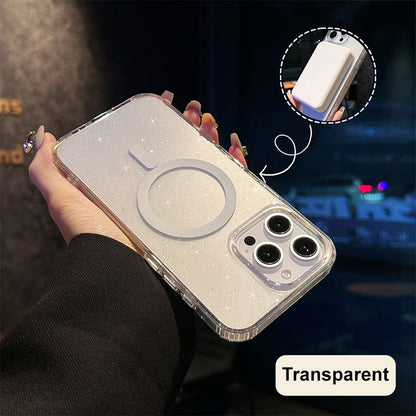 📱 SPARKLING MAGNETIC CLEAR PHONE CASE - WSPARCIE DLA BEZPRZEWODOWEGO ŁADOWANIA ⚡