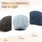 🍃 DOČASNÁ 50% SLEVA! 👒 Unisex džínová čepice newsboy – Nadčasová nastavitelná prodyšná 🍂