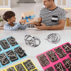 🧠 Vzdělávací intelektuální hračky IQ Toys, kovové hlavolamy Brain teaser