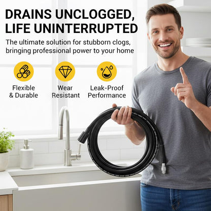 💧 Třívrstvá hadice odolná proti prasknutí – z PVC a nerezové oceli. Univerzální konektor, snadná instalace. Ideální pro náročné úklidové práce! 🚿🔧
