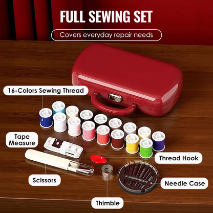 🧵 21dílná přenosná sada na šití ✨ Perfektní pro DIY šicí projekty