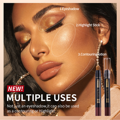 💄 ¡OFERTA POR TIEMPO LIMITADO 50% DE DESCUENTO! ✨ Barra de Sombra de Ojos Brillante 6 en 1 – Larga Duración, Impermeable ✨