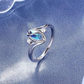 💍 🔥 Geometryczny owalny pierścionek z kamieniem księżycowym i cyrkoniami – mistyczny, olśniewający i ponadczasowo elegancki! 🌙✨