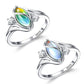 💍 🔥 Geometryczny owalny pierścionek z kamieniem księżycowym i cyrkoniami – mistyczny, olśniewający i ponadczasowo elegancki! 🌙✨
