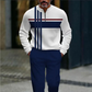 🔥 Pánský grafický potištěný svetr a kalhoty – streetový styl, pohodlný střih a ležérní vzhled 👖