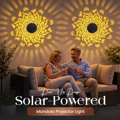 ☀️ Solární mandala lampa na zahradu a terasu - 2v1: stojací lampa a nástěnná lampa✨🏡
