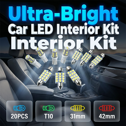 🚗Sada 20 univerzálních LED světel do interiéru auta | RGB dálkové ovládání snadná instalace