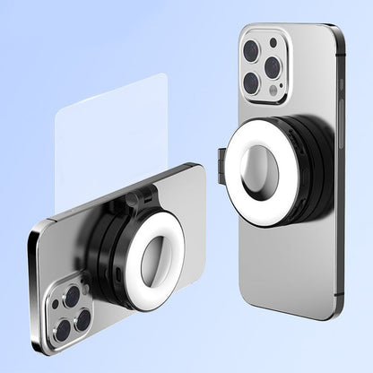 3-v-1 Magnetická svítilna na telefon s integrovaným zrcátkem