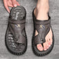 👞🌿 Pánské sandály do venkovního prostředí z prodyšné měkké kůže, v nadměrných velikostech 🦶💕