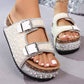 👡 50% SLEVA! ✨ Třpytivé pantofle na léto – Ergonomická stélka zářivý lesk a perfektní na elegantní dny na pláži nebo party noci 💃