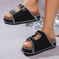 👡 50% SLEVA! ✨ Třpytivé pantofle na léto – Ergonomická stélka zářivý lesk a perfektní na elegantní dny na pláži nebo party noci 💃