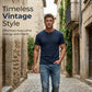 👕 50% SLEVA TEĎ! 🌊 Pánské volné tričko Henley – Prodyšná bavlna 3knoflíková léga a perfektní na práci pláž nebo víkend 🏢➡️🏖️