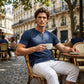 👕 50% SLEVA TEĎ! 🌊 Pánské volné tričko Henley – Prodyšná bavlna 3knoflíková léga a perfektní na práci pláž nebo víkend 🏢➡️🏖️