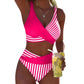 👙 Barevně blokované bikiny S-3XL: Stylové a tvarující dvoudílné plavky 🌊
