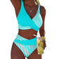 👙 Barevně blokované bikiny S-3XL: Stylové a tvarující dvoudílné plavky 🌊