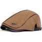 🧢 DOČASNÁ 50% SLEVA! 🍂 Pánská pletená teplá čepice newsboy – Prémiový úplet nastavitelný střih PU kšilt a nadčasový styl ✨