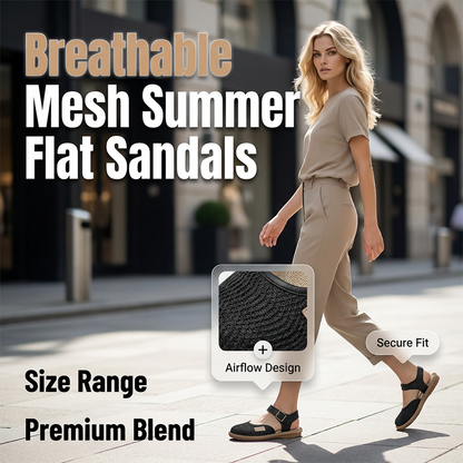⏰ 50% SLEVA! 👡 Nízké sandály z prodyšné síťoviny s kotníkovým páskem – Lehkost pohodlí a styl pro léto! ☀️🔥
