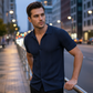 👔🧵 Sleva 50%! Pánská pletená košile s knoflíky, business-casual