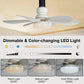 🔥40W LED stropní ventilátor s osvětlením – extrémně tichý, s dálkovým ovládáním 🎯