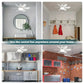 🔥40W LED stropní ventilátor s osvětlením – extrémně tichý, s dálkovým ovládáním 🎯