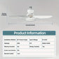 🔥40W LED stropní ventilátor s osvětlením – extrémně tichý, s dálkovým ovládáním 🎯