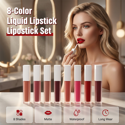 ⏰🔥50% SLEVA NA OMEZENOU DOBU! 💄 Voděodolná tekutá rtěnka – Dlouhotrvající barva bez rozmazání ✨💋