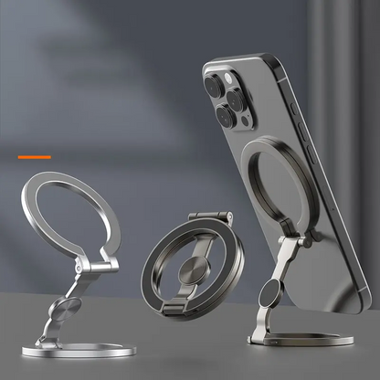 📱 50% SLEVA TEĎ! 🧲 Skládací magnetický prstencový držák na telefon – Silné držení 360° rotace a ultra tenký – perfektní na ventilaci v autě na stůl nebo jako ruční úchyt 🚗