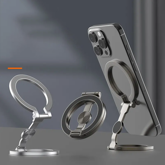 📱 50% SLEVA TEĎ! 🧲 Skládací magnetický prstencový držák na telefon – Silné držení 360° rotace a ultra tenký – perfektní na ventilaci v autě na stůl nebo jako ruční úchyt 🚗