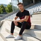Pánské tričko s barevnými bloky a kulatým výstřihem