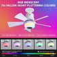 🌈Inteligentní stropní ventilátor s osvětlením, RGB a Bluetooth reproduktorem