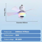🌈Inteligentní stropní ventilátor s osvětlením, RGB a Bluetooth reproduktorem