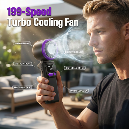 199rychlostní digitální displej ruční chladicí ventilátor