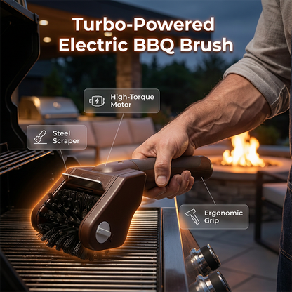 Elektrický kartáč na čištění grilu na BBQ