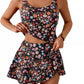 Dámské plavky set – tank top a sukně s bočním vázáním