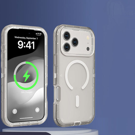 🔥Dokud skladem 40% SLEVA!🎉 Průhledný magnetický kryt s ochranou proti nárazům pro modely 13-17