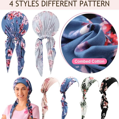 👒Turban foulard předvázaný s květinovým vzorem pro ženy🌸