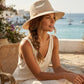 🌞👒 Skládací dámský pletený sluneční klobouk – Elegantní fedora styl s UV ochranou
