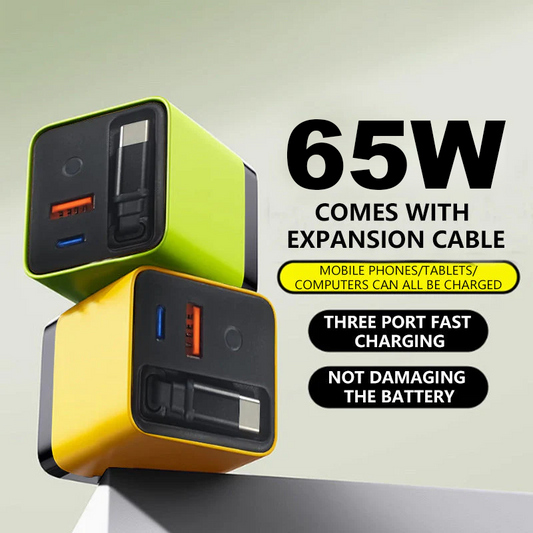 ⌛Do konce akce zbývá už jen 1 den⏳65W rychlonabíjecí síťový adaptér se zatahovacím Type-C kabelem délky 80 cm