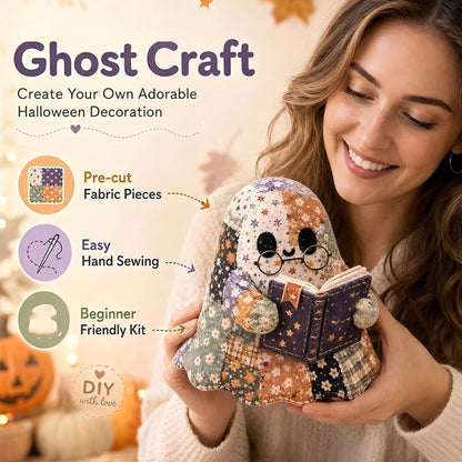 🔥POSLEDNÍ DEN SLEVA 50 %🧵Halloweenská DIY patchworková sada Malého ducha